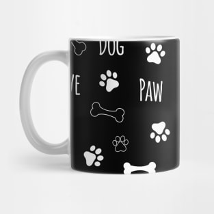 Love Dog Paw Pattern Mug